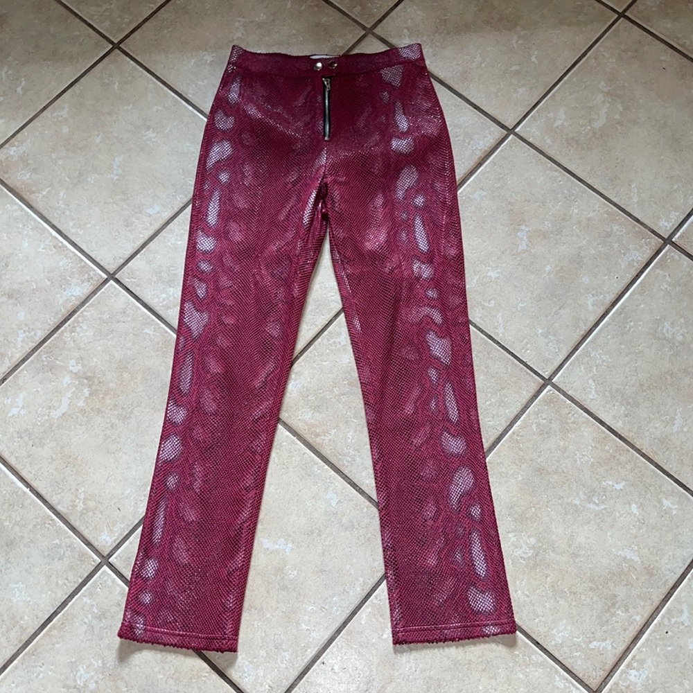 Urban outfitters burgundy printed pants